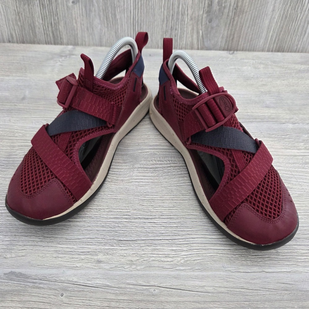 Chaco Odyssey Sandals‎ Burgundy Mesh Hybrid Water Shoes Mens 7 J106473